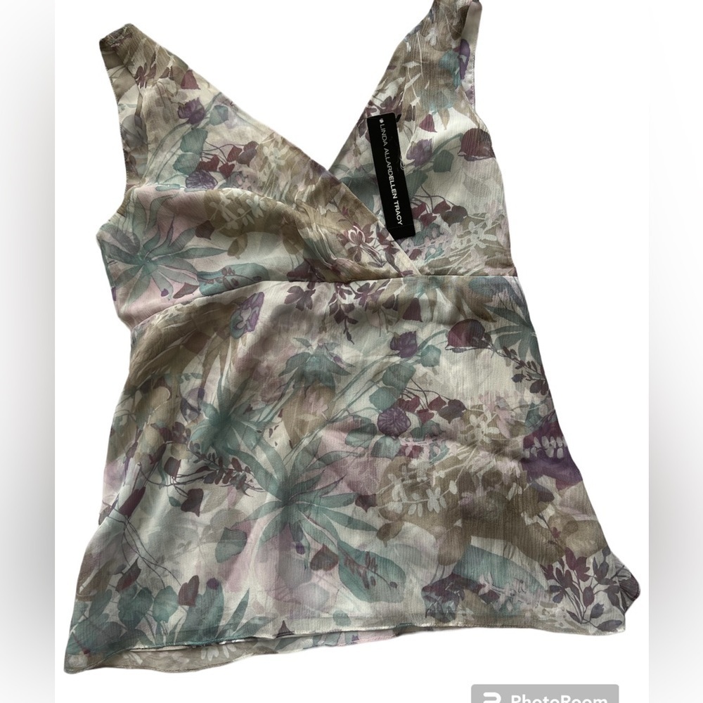NWT Linda Allard Ellen Tracy Silk Blouse 3